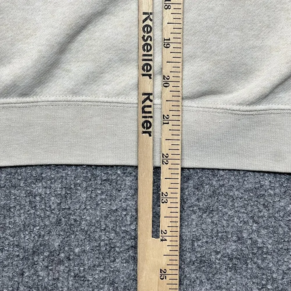 Nike Hoodie Kids XS Beige Fleece Pullover Kangaroo Pocket Swoosh Logo Sweatshirt